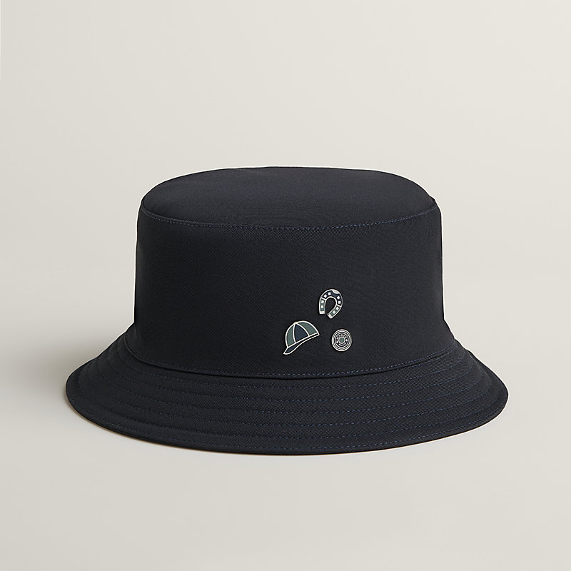 Corto Jump bucket hat - Blue | Hermès Canada
